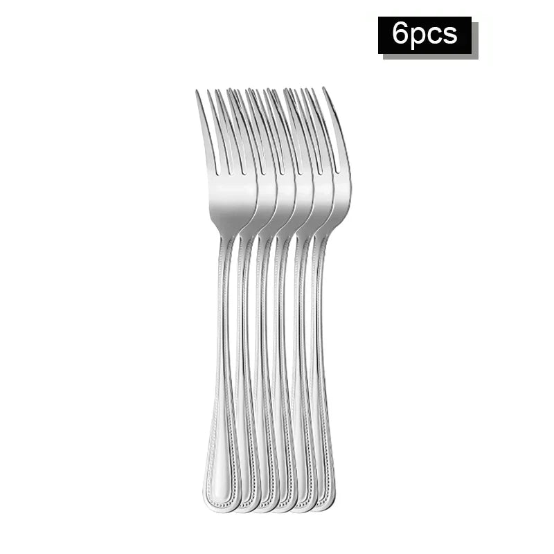 Axyaa Stainless Steel Tableware Set - Knife, Fork, Spoon & Steak Set