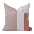 Axyaa Pink Texture-Stitch Flannel Sofa Pillow for Living Room, Bedroom, or Restaurant