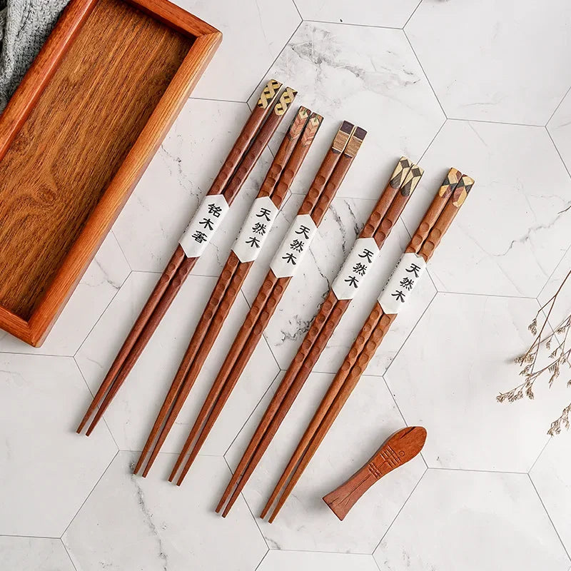 Axya Creative Tortoiseshell Wooden Chopsticks Set