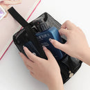 Axyaa Mesh Clear Makeup Bag | Portable Toiletry Storage Pouch Organizer