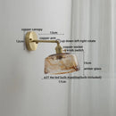 Axyaa Glass Copper LED Wall Sconce for Corridor Bedroom Living Room