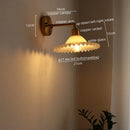 Axyaa Green Glass LED Wall Light for Home Decor, Japanese Style, Living Room, Bedroom