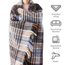 Axyaa Tartan Plaid Mohair Throw Blanket for Cozy Home Decor