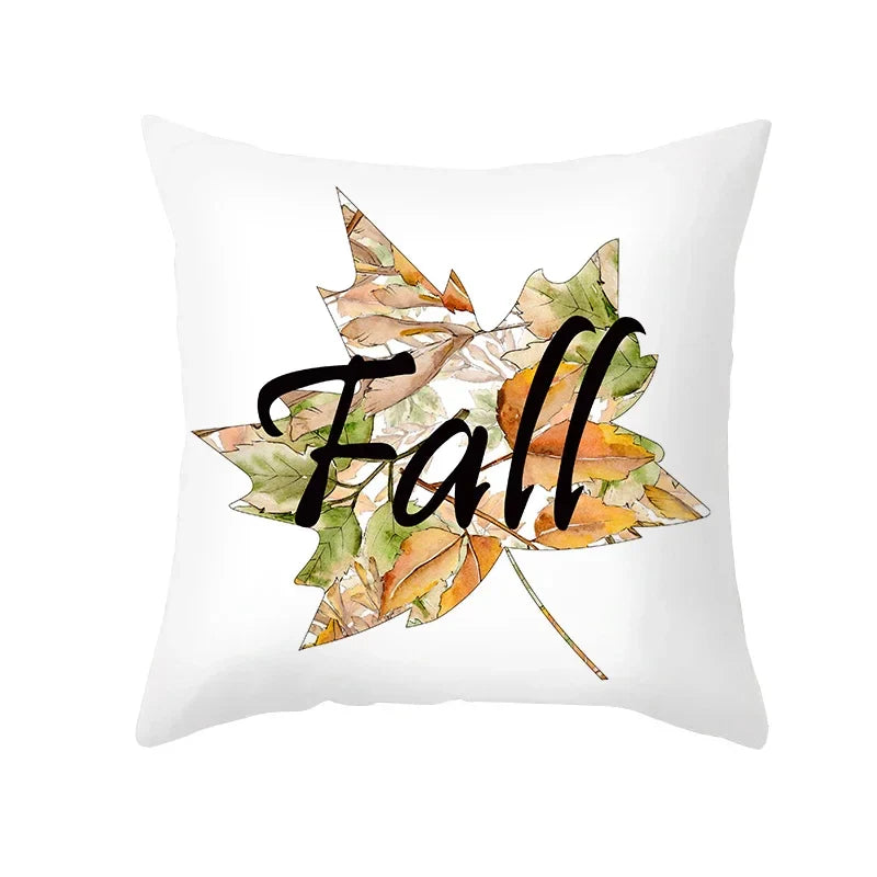 Autumn Maple Leaf Cushion Cover - Axyaa Home Decor Pillows