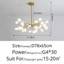 Nordic Firefly Pendant Light by Axyaa: Luxury Living Room Art Lamp, Creative Design Chandelier