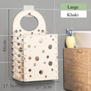 Axyaa Hollow Out Plastic Laundry Basket: Portable Wall-Mounted Clothes Storage & Bathroom Organizer