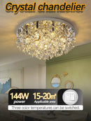 Axyaa Crystal Ceiling Lamp: Modern Minimalist Style for Bedrooms, Studies & Living Rooms