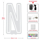 Axyaa Large Colorful Neon Light Sign with A-Z Alphabet & Free Stand