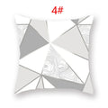 Axyaa 18" Sliver Grey Geometry Striped Pillowcase Home Decor Pillow Cover
