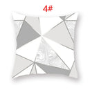 Axyaa 18" Sliver Grey Geometry Striped Pillowcase Home Decor Pillow Cover
