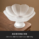 Axyaa Lotus Fruit Plate: Pink Nut Refreshment Plate for Living Room Coffee Table