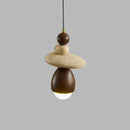 Axyaa Stone Running Antique Wooden Headboard Pendant Lamp Yellow Stone Retro Restaurant Lamp