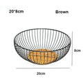Axyaa Vine Woven Iron Fruit Plate, 6 Styles Vegetable Drain Basket for Bedroom & Bathroom