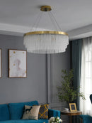 Axyaa Luxury Twisted Crystal Ceiling Chandelier for Dining Living Room