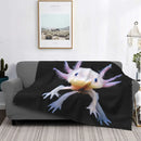 Axyaa Pink Axolotl Fleece Blanket for Bedroom & Home - Ultra-Soft & Adorable