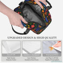 Axyaa Mexican Flowers Floral Art Lunch Bag: Insulated Thermal Cooler for Work, School, Picnic
