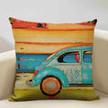 Retro Oil Painting Pattern Pillow Case 45x45cm for Home Sofa Decor - Axyaa