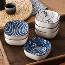 Axyaa Ceramic Square Snack Plate for Sushi, Yakiniku, Dried Fruit & Cutlery