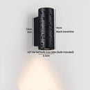 Axyaa Wabi Sabi Black Travertine Stone LED Wall Lamp Hose Adjustable Arandela