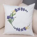 Axyaa Lavender Letter Sofa Cushion Cover for Home Car Living Room Bedroom Decor