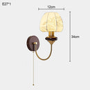 Axyaa French Medieval Style Fabric Wall Lamp for Retro Bedroom, Living Room, and Aisle