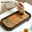 Axyaa Walnut Wood Tea Tray for Japanese Cuisine and Coffee Serving