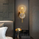 Axyaa Crystal Wall Lamp for Bedroom Living Room TV Sofa Balcony Creative Lighting