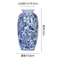 Axyaa Blue and White Ceramic Vase Pendant Wall Mounted Decorative Hydroponic Dried Flower Ornament