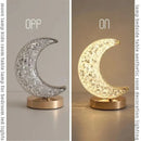 Axyaa Crystal Moon Lamp: Touch Dimming LED Night Light for Girls' Room