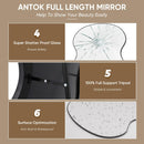 Axyaa Wavy Full Length Mirror with Stand, 76"x34" for Bedroom, Living Room