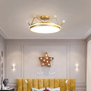 Axyaa Crown LED Ceiling Light - Gold Pink Metal Acrylic, Nordic Modern Style