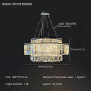 Axyaa Luxury Crystal Chandelier: Elegant Pendant Light for Home Living Room