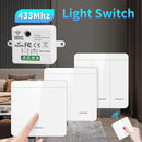 Axyaa Wireless RF433 Module Remote Control Light Switch 1/2/3 Gang Wall Switch