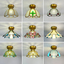 Axyaa Modern Glass Copper Ceiling Light Fixture for Home Decor and Night Illumination