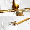 Axyaa Gold Black LED Glass Pendant Lamp for Modern Dining Room Lighting