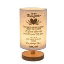 Axyaa LED European Cloth Table Lamp with Solid Wood Base & USB Plug