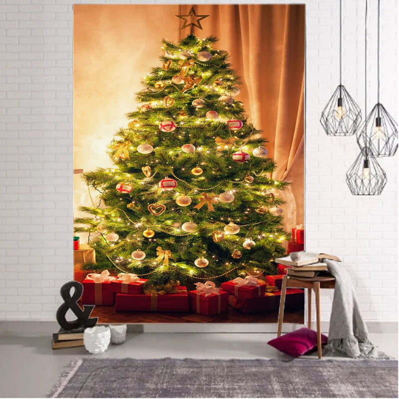 Axyaa Christmas Tree Tapestry for Home Decor and Parties