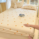 Axyaa 100% Cotton Mattress Protector Cover - Single Piece, Non-slip, Dustproof