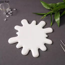 Axyaa Ceramic Irregular Dinner Plate Set in Pure White