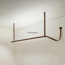 Axyaa Leather Belt Chandelier: Minimalist Nordic Design Pendant Light, LED for Kitchen Island
