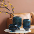 Axyaa Glass Vase: Modern Minimalist Floral Desk Decor