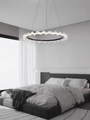 Axyaa Modern Minimalist Water Ripples LED Chandelier Ring Pendant Lights