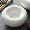 Axya White Ceramic Dinner Plate Set Restaurant Tableware Bowl Snack Dessert Fruit Plate