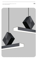 Axyaa Nordic Minimalist Straight Bar Pendant Light - Brushed Aluminum Hanging Line Fixture
