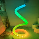 Axyaa RGB Spiral LED Table Lamp - Dimmable Minimalist USB Power Office Bedside Lamp
