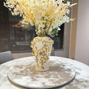 Axyaa Ceramic Gold Flower Vase for Model Room & Living Room Decor