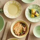 Axyaa Ceramic Bowl Set: Embossed Plates, High Value Tableware & Rice Bowls