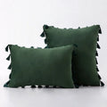 Black Tassel Pillowcases by Axyaa - Velvet Holiday Home Decoration Gift