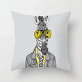 Geometric Black Yellow Cushion Covers - Axyaa Modern 18" Throw Pillow Case