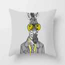 Geometric Black Yellow Cushion Covers - Axyaa Modern 18" Throw Pillow Case